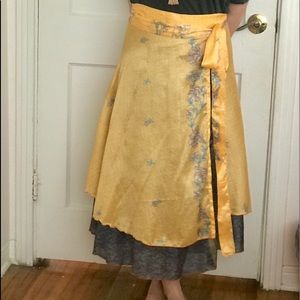 Indian Sari inspired wrap skirt